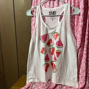 Malibu Native Watermelon racerback tank top